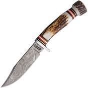 Marbles 459 Damascus steel Blade Stag Damascus Skinner Knife with Stag Bone Handle