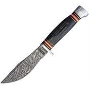 Marbles 460 Damascus steel Fixed Blade horn Knife with Jigged Horn Handle