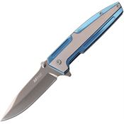 MTech A1098BL Framelock Assisted Opening Knife with Stainless Handle