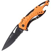 MTech A705NOR Linerlock Assisted Opening Knife with Neon Orange Aluminum Handle