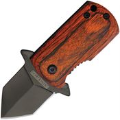 Rough Rider 2009 Framelock Assisted Opening Knife with Brown Wood Handle