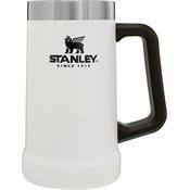 Stanley 2874031 White Big Grip Beer Stein 24oz Mug with Stainless Construction