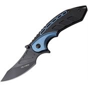 Tac Force 1008BL Linerlock Assisted Opening Knife with Black and Blue Anodized Aluminum Handle