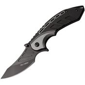 Tac Force 1008GY Linerlock Assisted Opening Knife with Black and Gray Anodized Aluminum Handle