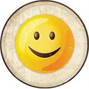 Tin Signs 2275 11 3/4 Inch Diameter Smile Emoji Tin Sign