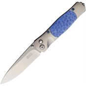 Santa Fe Stoneworks SW01 Tesoro Button Lock Knife Blue Brain Coral Handles