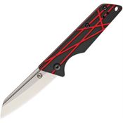 StatGear 113RED Ledge Slip Joint Stonewash Folding Knife Black/Red Handles