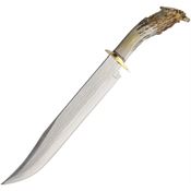 Ken Richardson 1411S Slim Bowie Fixed Blade Knife Shed Deer Handles