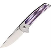 Alliance Designs S1P Scout Framelock Knife Purple Handles