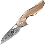 Bestech 1810J The Reticulan Framelock Knife Gold Handles