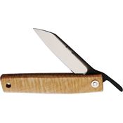 Ohta K7M FK7 Satin Folding Knife Maple Handles