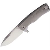 Lion Steel ROKG ROK Framelock Knife Gray Titanium Handles