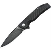Bestech T1904A2 Bison Framelock Knife Black Carbon Fiber