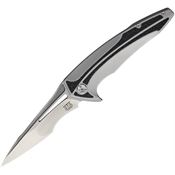 ETE K1700 JB Framelock Knife Black/Gray Handles
