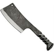 Pakistan 4416 Railroad Spike Cleaver Fixed Blade Knife Twisted Handles