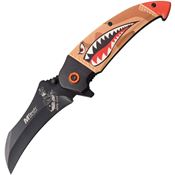 MTech A1130TN Shark Linerlock Knife Assist Open Tan