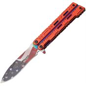 MTech A1123RRD Flag Linerlock Knife Assist Open Red