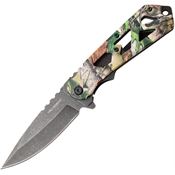 Tac Force 1019TN Linerlock Knife Assist Open Green Camo