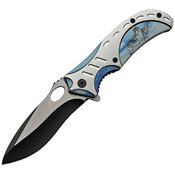 China Made 300490WF Wolf Linerlock Knife Assist Open