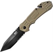 Smith & Wesson 1100076 M&P Linerlock Knife Assist Open Tan