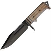 Medford Knives 075SPQ12KB Raider Camo Black Fixed Blade Knife Camo G10 Handles