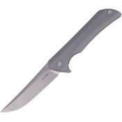 Ruike Knives 121TZ M108 Beta Plus Framelock Knife Satin Titanium Handles