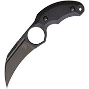 Bastinelli Creations 220 HARPY Fixed Blade Knife Black Handles