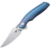 Bestech Knives 1905B Ghost Framelock Knife Ti Blue Handles