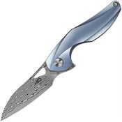 Bestech Knives 1810H The Reticulan Framelock Knife Blue Handles