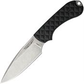 Bradford Knives 3FE001A Guardian 3 Stonewash Fixed Blade Knife Black Handles
