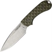 Bradford Knives 3FE002A Guardian 3 Stonewash Fixed Blade Knife OD Green Handles