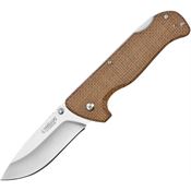 Camillus Knives 19646 Bushcrafter Sandvik Stainless Fixed Blade Knife Brown Handles