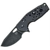 Fox USMC Knives 526ALB Suru Black Framelock Knife Black Handles