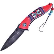 Frost Cutlery & Knives 534FRD Linerlock Knife Assist Open Red