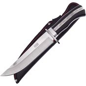Frost Cutlery & Knives 006 Bowie Satin Fixed Blade Knife Black Handles