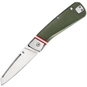 Gerber Knives 1698 Straightlace Slip Joint Stainless Knife Green Handles