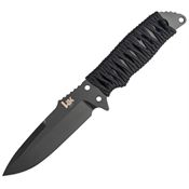 Heckler & Koch 55250 Fray Clip Black Fixed Blade Knife Black Handles