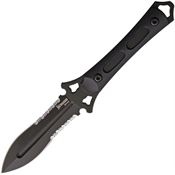 Krudo Knives 910 MANIKOMIO Black Fixed Blade Knife Black Handles