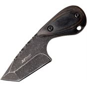 MTech Knives 2090BK Black Stonewash Fixed Blade Knife Black Handles