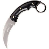 MTech Knives 2084MR Mirror Fixed Blade Knife Black Handles