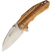 MTech Knives 1158ZW Linerlock Knife Assist Open Zebrawood