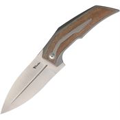 Reate Knives 063 T4000 Framelock Knife Brown Micarta Handles