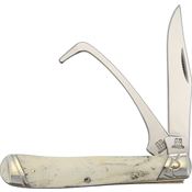 Rough Rider Knives 1972 Equestrian Trapper White Bone