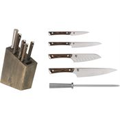 Shun 0600 Kanso Block Folding Knife Set Wenge Handles