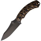 Southern Grind Knives 20533 Jackal Black Fixed Blade Knife Black/Tan Handles