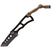 Southern Grind Knives 20717 Vermin Tanto Black Fixed Blade Knife Skeletonized Handles