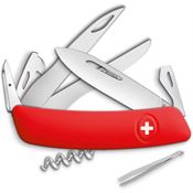 Swiza Pocket Knives 1101000 D07 Swiss Pocket Knife Red