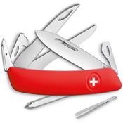 Swiza Pocket Knives 1201000 D08 Swiss Pocket Knife Red