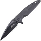 Ultra-X 211K BAT 440C Black Fixed Blade Knife Black Handles
