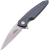 Ultra-X 211J BAT 440C Stonewash Fixed Blade Knife Blue-Gray Handles